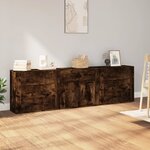 vidaXL Buffets 3 Pièces Chêne fumé Bois d'ingénierie