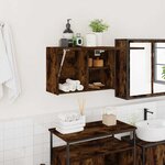 vidaXL Armoire murale de bain chêne fumé 60x25x40 cm bois d'ingénierie