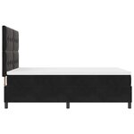 vidaXL Lit à ressorts avec matelas Noir 140 x 200 cm Velours