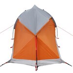 vidaXL Tente de camping à dôme 1 personne gris et orange imperméable