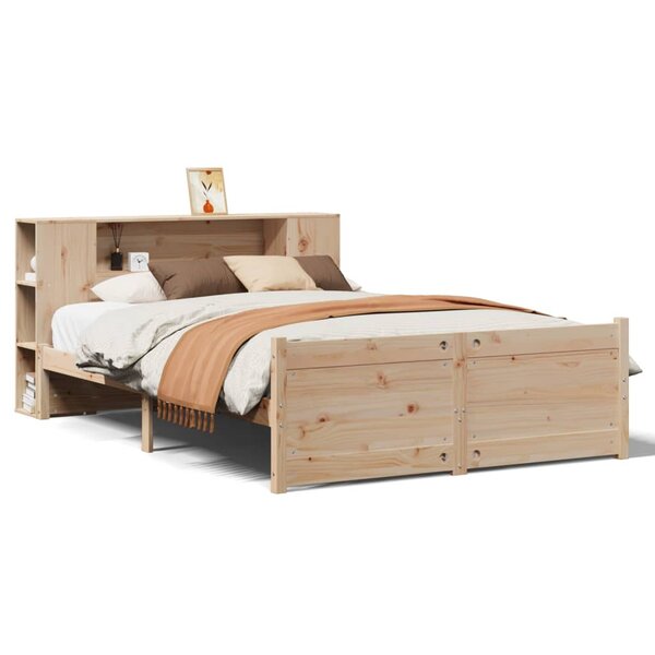 vidaXL Lit bibliothèque sans matelas 120x200 cm bois de pin massif