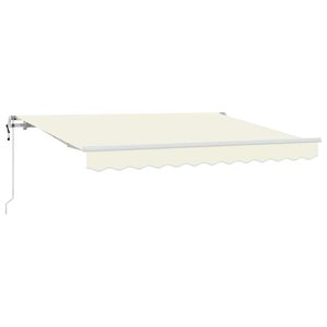 vidaXL Auvent Rétractable Crème 250 x 200 cm Polyester et Aluminium