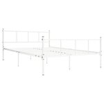 vidaXL Cadre de lit sans matelas blanc métal 120x200 cm