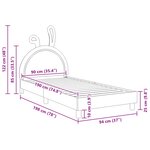 vidaXL Cadre de lit pour enfants avec tête de lit Blanc 90 x 190 cm PU