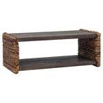 vidaXL Table basse Naturel 90 x 45 x 35 cm Bois de Mahogany Massif
