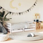 vidaXL Cadre de lit pour enfant tiroirs blanc 80x160cm bois pin massif