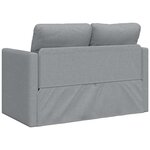 vidaXL Canapé-lit 2 en 1 gris clair 112x174x55 cm tissu
