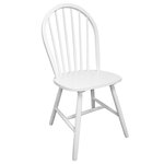 vidaXL Chaises à manger lot de 2 blanc bois d'hévéa solide