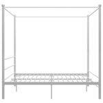 vidaXL Cadre de lit à baldaquin sans matelas blanc métal 180x200 cm