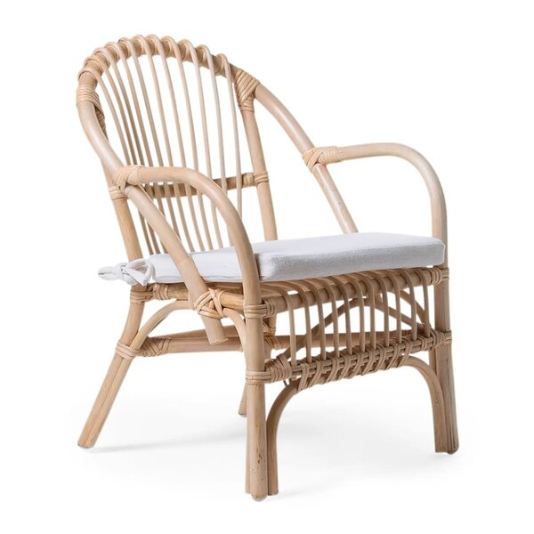CHILDHOME Chaise en rotin avec coussin pour enfants Montana Naturel