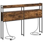 vidaXL Tête de lit de rangement Chêne fumé 150 cm Bois d'ingénierie