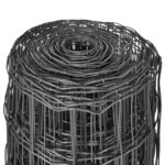 Vidaxl clôture euro acier 10 x 1 5 m gris