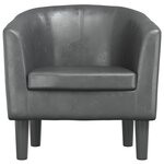 vidaXL Fauteuil gris similicuir