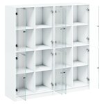 vidaXL Bibliothèque avec portes blanc 136x37x142 cm bois d'ingénierie
