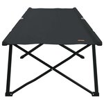 vidaXL Lit de camping pliant 2 Pièces Noir 206 x 76 x 74 cm