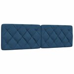 vidaXL Cadre de lit sans matelas bleu 160x200 cm tissu