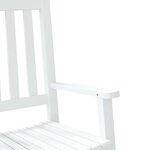 vidaXL Chaise à bascule enfants blanc bois de peuplier massif