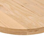 vidaXL Dessus de table 140x60x4 cm bois de chêne massif ovale