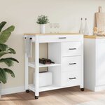 vidaXL Chariot de cuisine MONZA 84x40x88 5 cm bois massif de pin