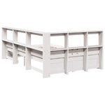 vidaXL Lit bibliothèque sans matelas blanc 120x200 cm bois pin massif
