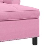 vidaXL Chaise longue avec coussin Rose 91 x 157 x 91 cm tissu