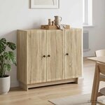 vidaXL Buffet Chêne Sonoma 89 x 34 5 x 80 cm Bois d'ingénierie