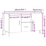 vidaXL Buffet chêne sonoma 100x36x60 cm bois d'ingénierie