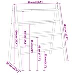 vidaXL Échelle à serviettes double avec 4 échelons 90x50x100 cm bambou