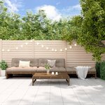 vidaXL Salon de jardin 4 Pièces avec coussins marron miel bois massif