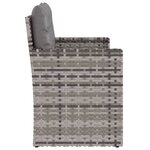 vidaXL Banc de jardin avec coussins Gris 105 cm Résine tressée