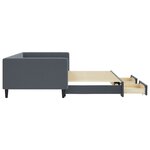 vidaXL Lit de jour avec gigogne et tiroirs sans matelas 100x200 cm