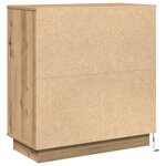 Commode de chevet avec LED Chêne Artisan 71x34 5x75 cm Bois d'ingénierie