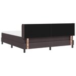 vidaXL Lit boxspring avec matelas Marron foncé 180 x 200 cm