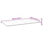 vidaXL Coussin de banc de jardin rayures bleues et blanches 100x50x4cm