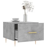 vidaXL Tables basses 2 Pièces gris béton 50x50x40 cm bois d'ingénierie