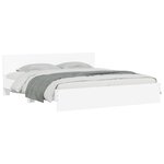 vidaXL Cadre de lit avec tête de lit et LED blanc 200x200 cm