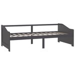 vidaXL Lit de repos 3 places sans matelas Gris foncé 90x200 cm