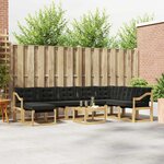 vidaXL Ensemble de canapés d'extérieur 9 Pièces Blanc et noir