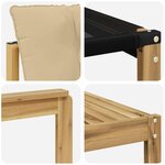 vidaXL Ensemble de canapés d'extérieur 9 Pièces Blanc et Beige