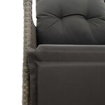 vidaXL Ensemble de bistro 3 Pièces avec coussins gris résine tressée