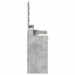 vidaXL Table de Toilette Gris 79 x 41 x 140 cm Bois d'ingénierie