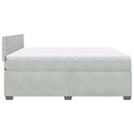 vidaXL Sommier à lattes de lit et matelas Gris clair 200x200cm Velours