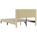 vidaXL Cadre de lit avec tête de lit Gris Vert Clair 140 x 200 cm