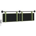 vidaXL Tête de lit suspendue Avec lumière LED Vert clair Velours