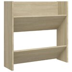vidaXL Armoire à chaussures murale Chêne Sonoma 60x18x60 cm Aggloméré