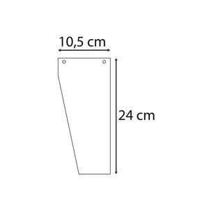 Paquet de 100 intercalaires trapèze bleu . Perforation 2 trous x 6 EXACOMPTA