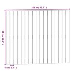 vidaXL Tête de lit murale Gris 108x3x90 cm Bois massif de pin