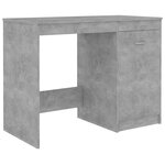 vidaXL Bureau Gris béton 140x50x76 cm Bois d’ingénierie