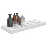 vidaXL Étagère murale flottante 2 Pièces Blanc brillant 60x23 5x3 8cm MDF
