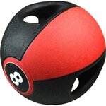 Pure2improve ballon médicinal avec poignées 8 kg rouge